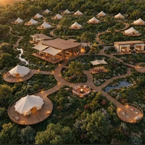 Tented wellness retreat