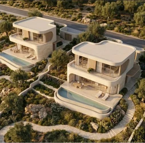 Cliff-edge villas with private pools