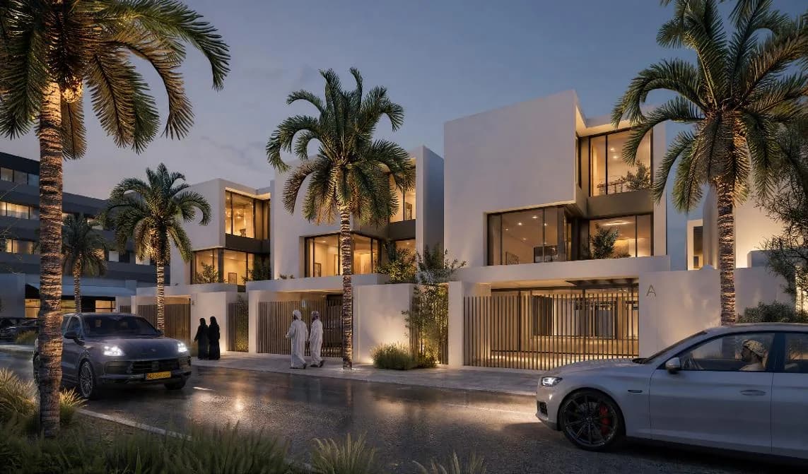 Villa street, dusk